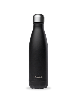 Qwetch Bouteille isotherme inox noir mat 500ml - 10167